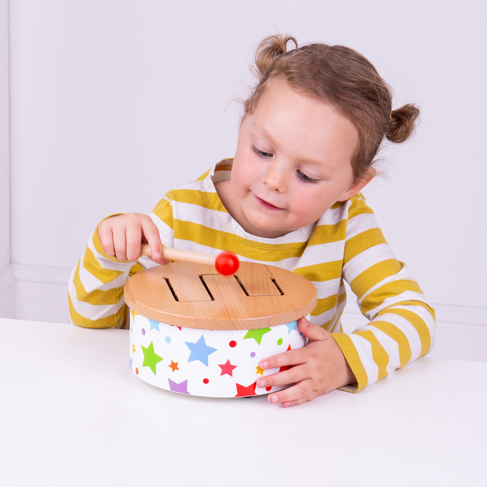 Bigjigs Wooden Toy Drum