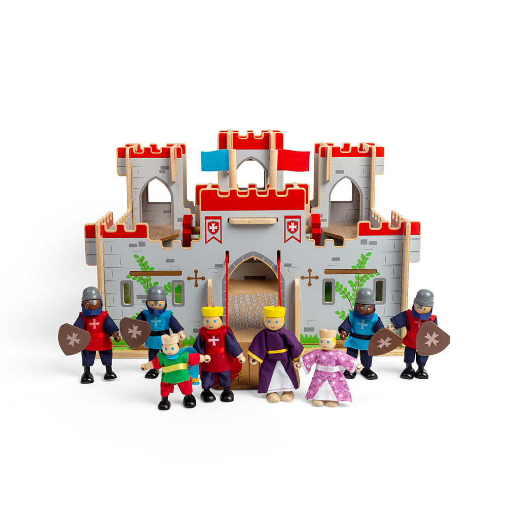 Bigjigs Wooden King George's Castle Toy Bundle