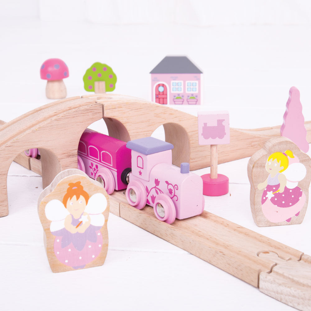 Bigjigs Rail Wooden Fairy Figure of Eight Train Set