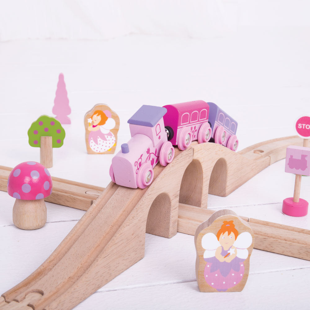 Bigjigs Rail Wooden Fairy Figure of Eight Train Set