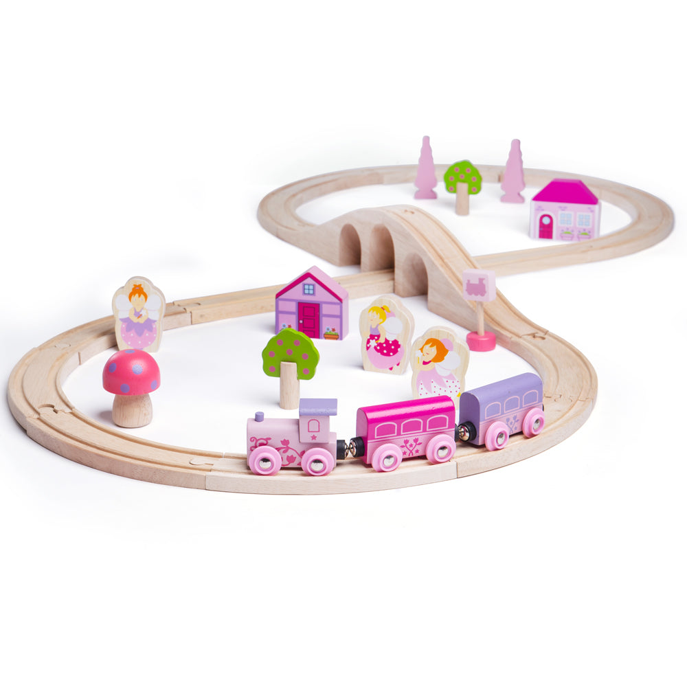 Bigjigs Rail Wooden Fairy Figure of Eight Train Set