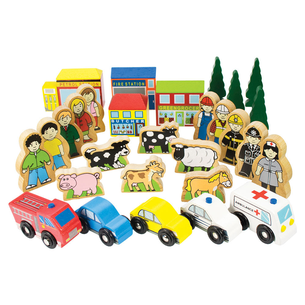 Bigjigs Rail Wooden Trackside Accessory Set