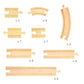 Bigjigs Rail Wooden Straights & Curves Track Pack