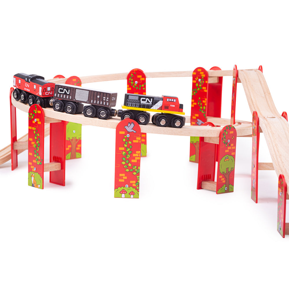 Bigjigs Rail Wooden High Level Expansion Set