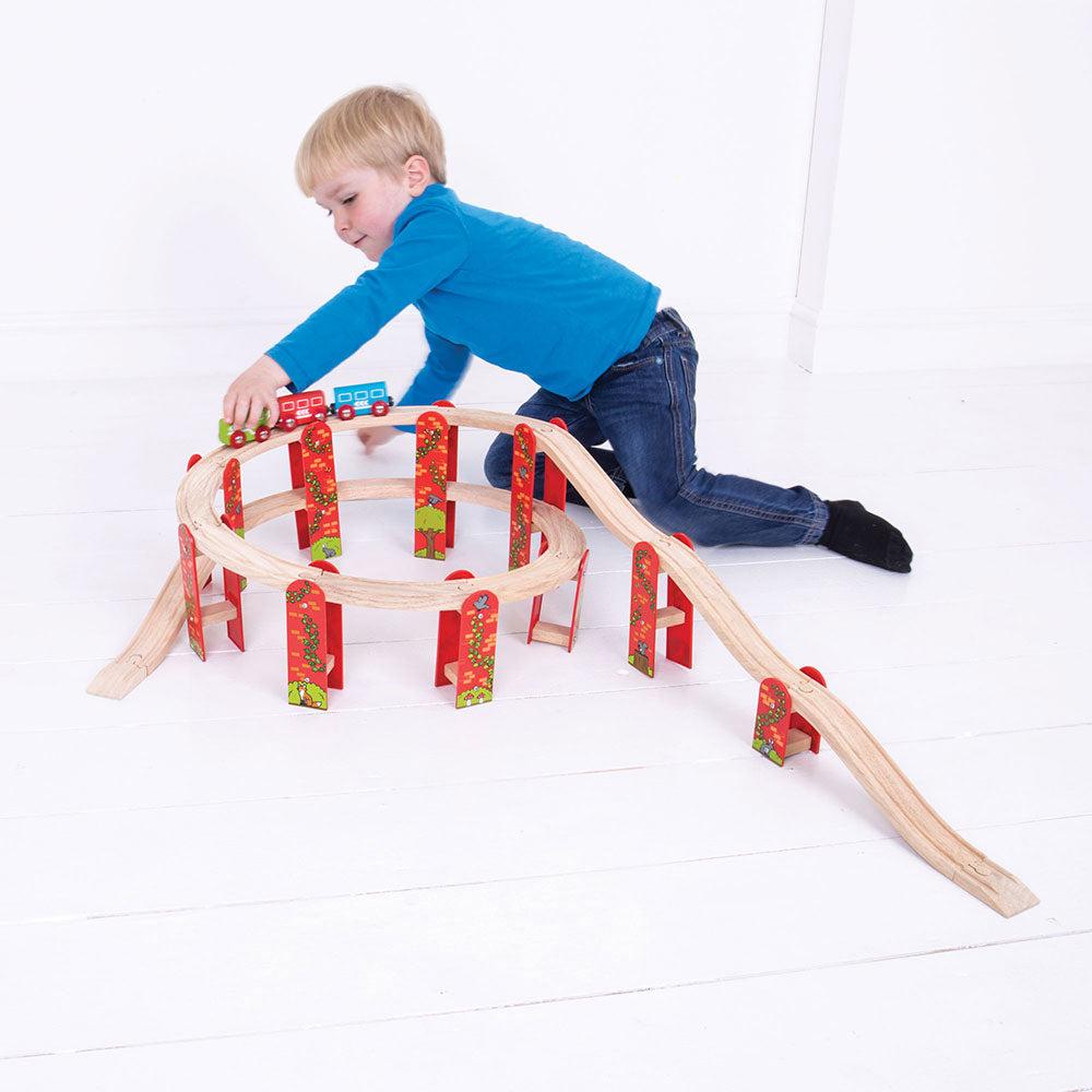 Bigjigs Rail Wooden High Level Expansion Set