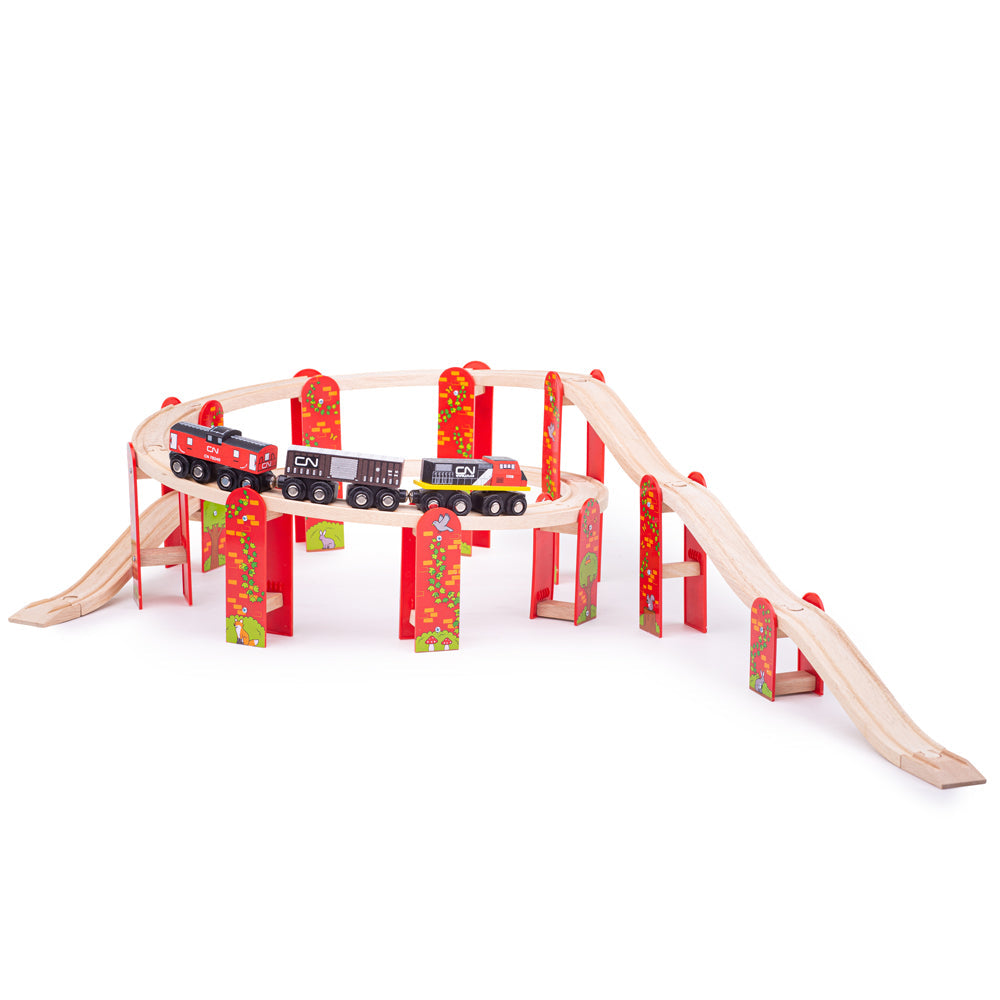 Bigjigs Rail Wooden High Level Expansion Set