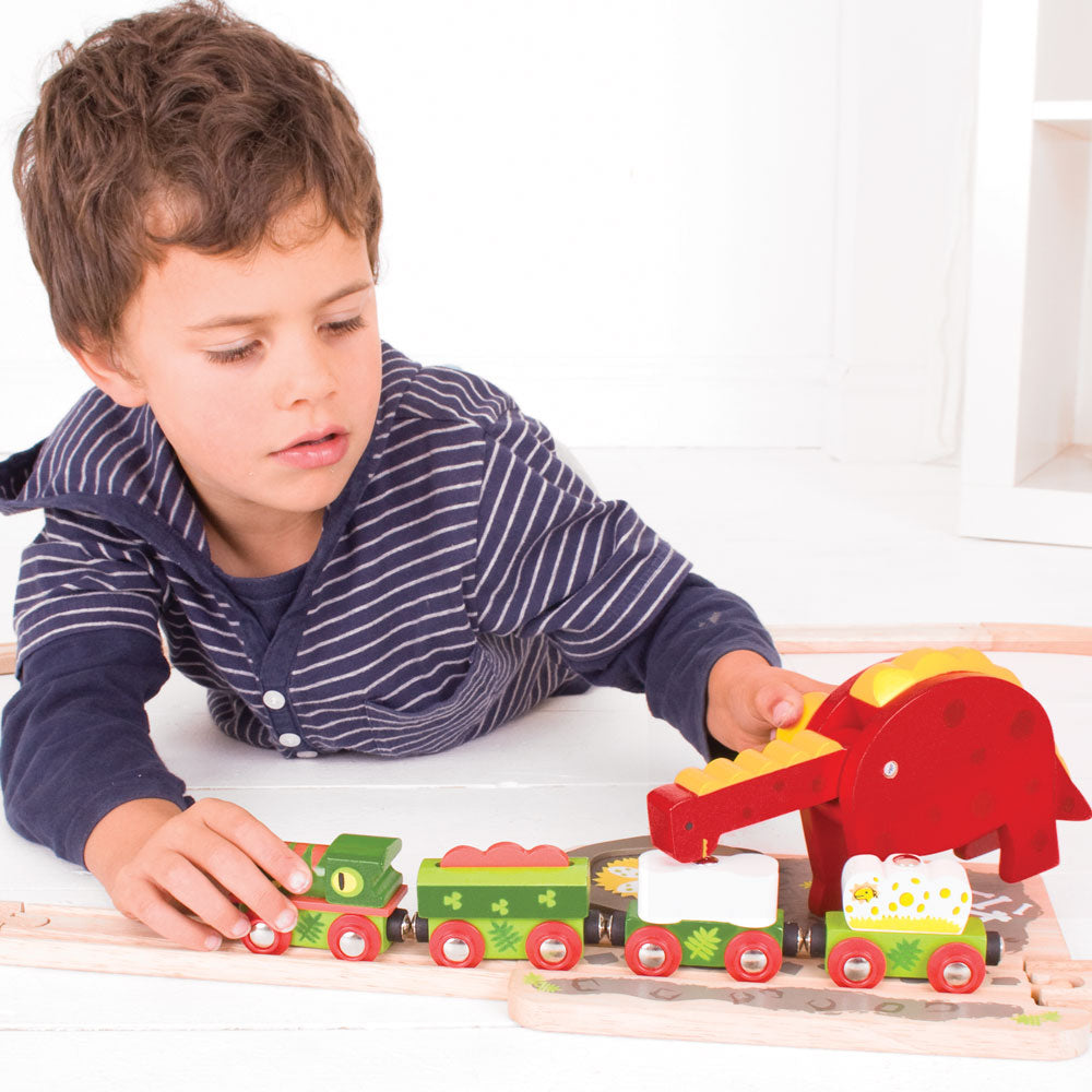 Bigjigs Rail Wooden Dinosaur Crane