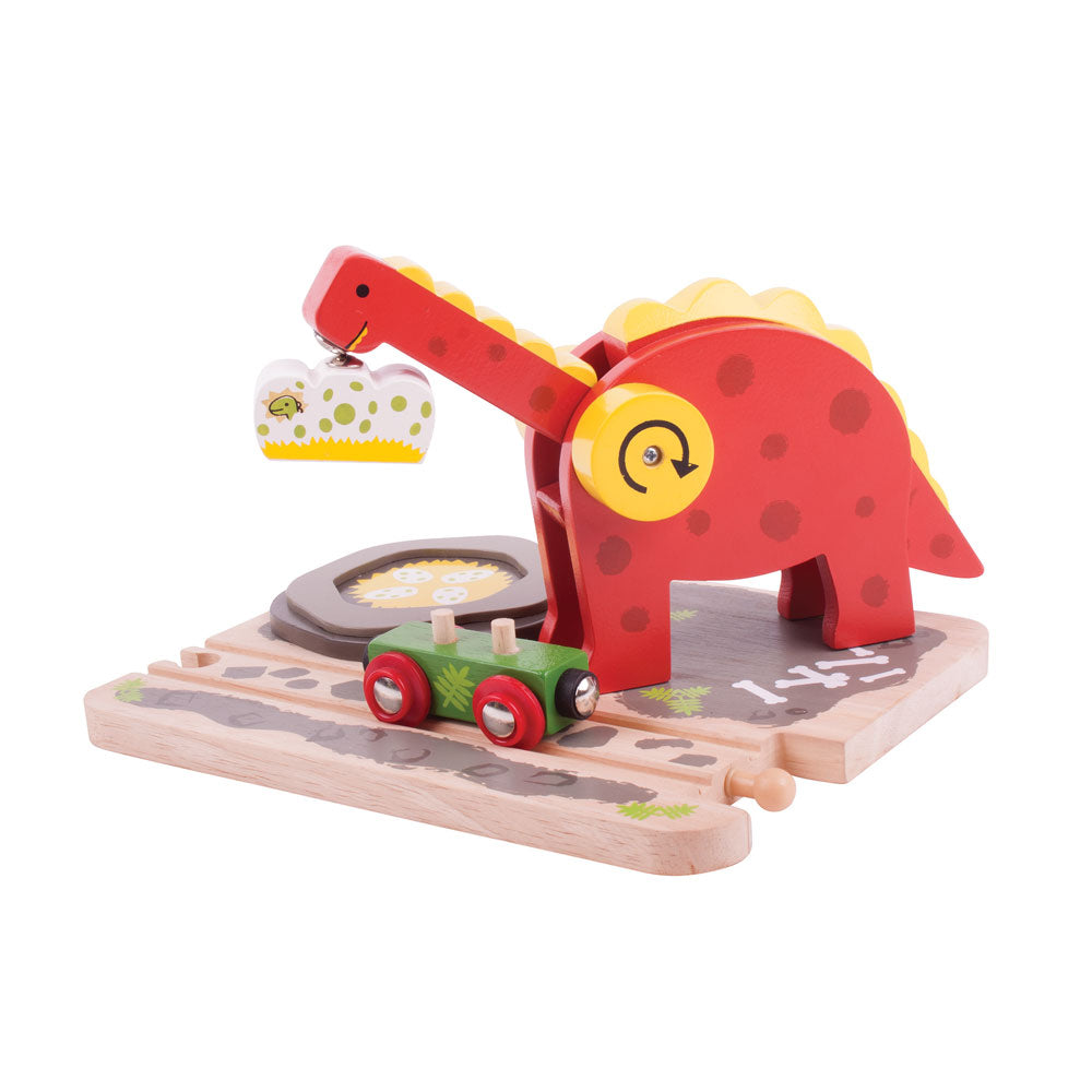 Bigjigs Rail Wooden Dinosaur Crane