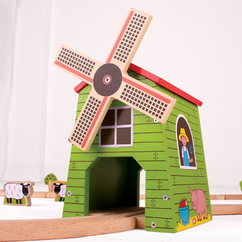 Bigjigs Rail Wooden Country Windmill
