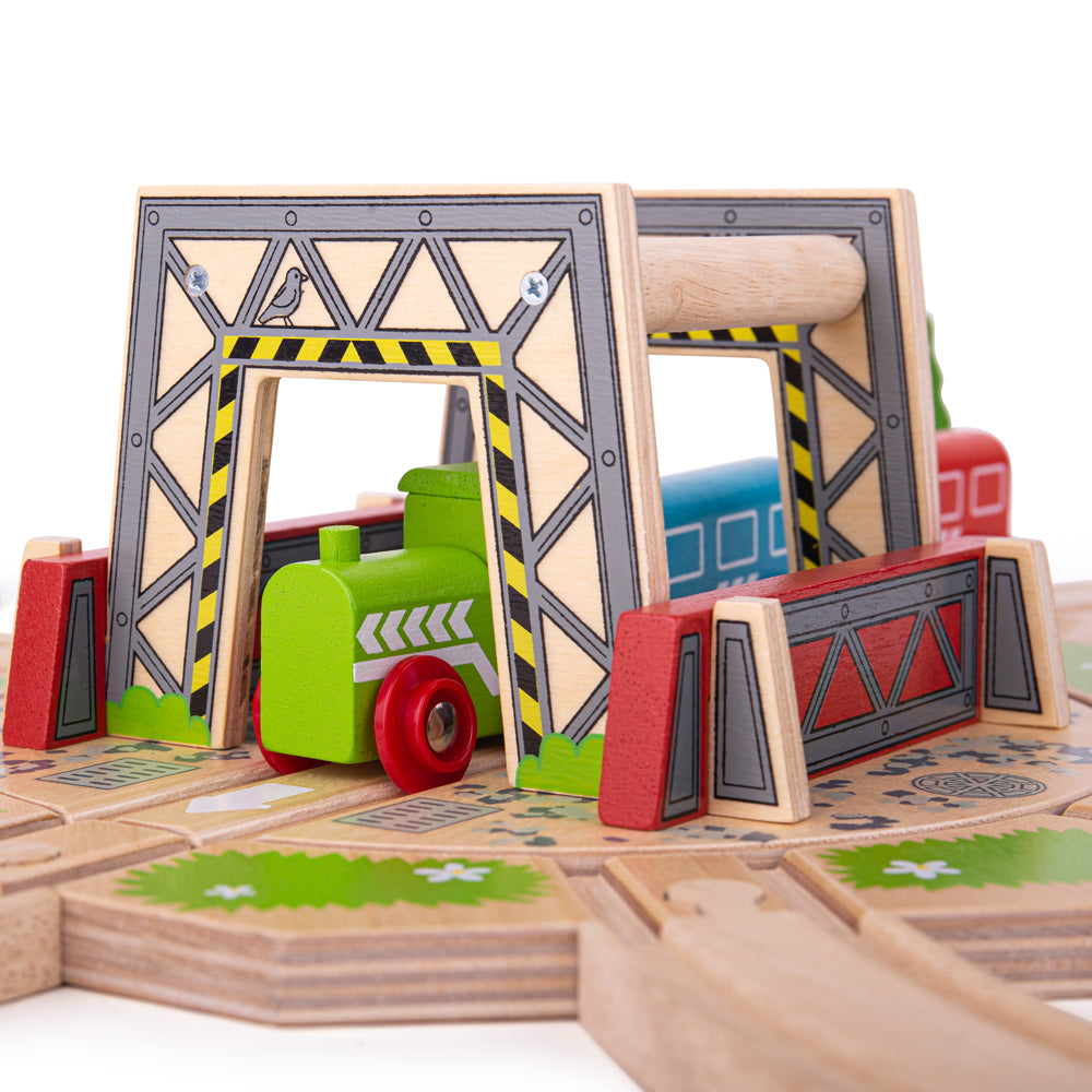 Bigjigs Rail Wooden Industrial Turntable