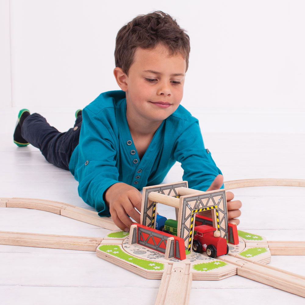 Bigjigs Rail Wooden Industrial Turntable