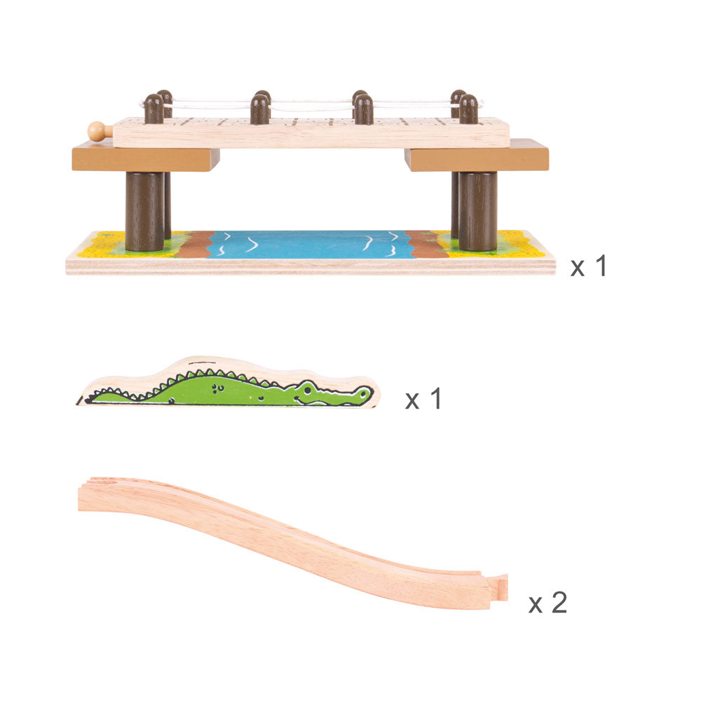 Bigjigs Rail Wooden Safari Rope Bridge