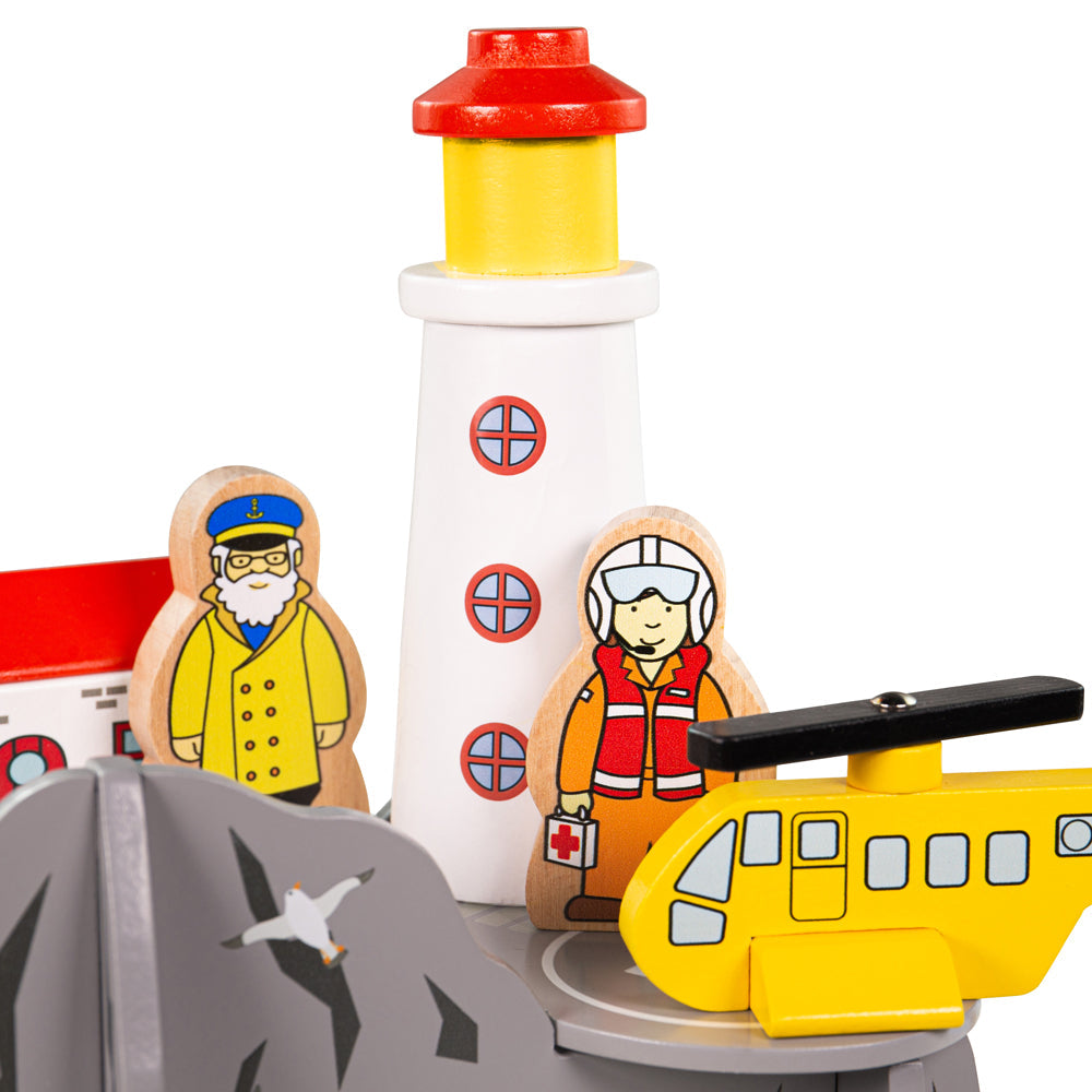Bigjigs Rail Wooden Lighthouse 4-Way Tunnel