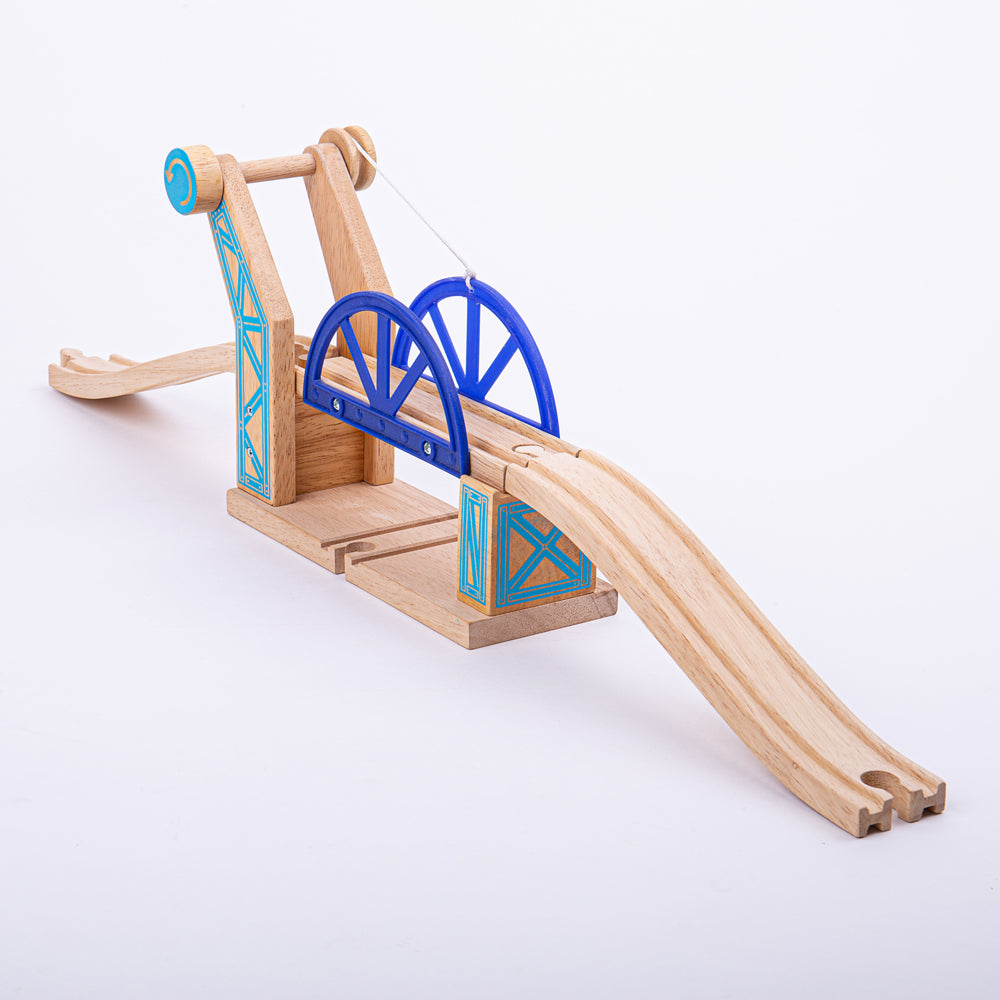 Bigjigs Rail Wooden Blue Suspension Bridge