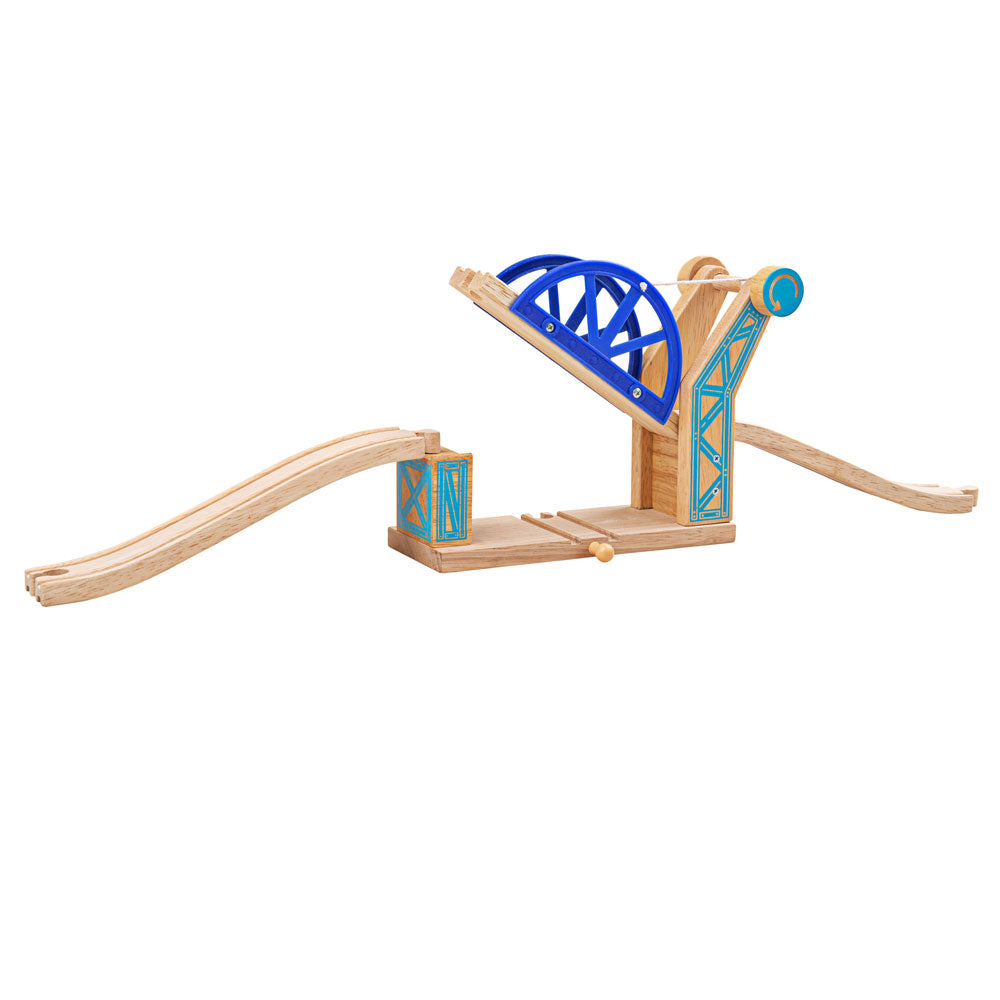 Bigjigs Rail Wooden Blue Suspension Bridge