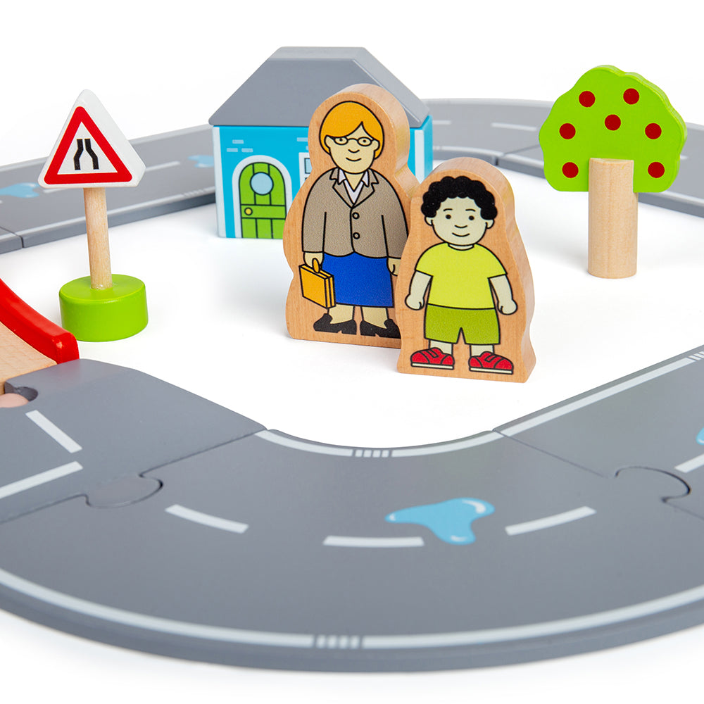 Bigjigs Rail Wooden Figure of 8 Roadway Set
