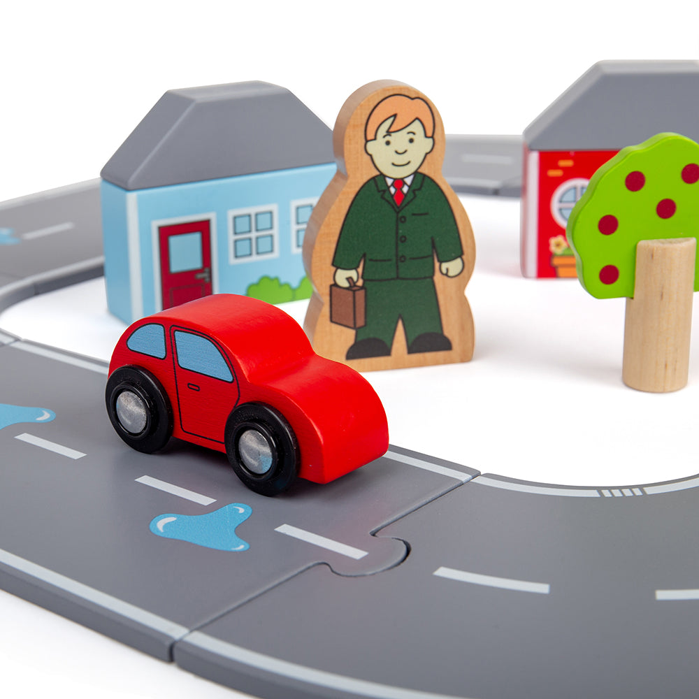 Bigjigs Rail Wooden Figure of 8 Roadway Set