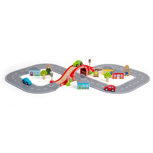 Bigjigs Rail Wooden Figure of 8 Roadway Set