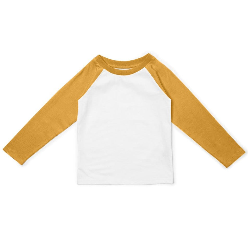 Dotty Dungarees Baseball Tee - Ochre