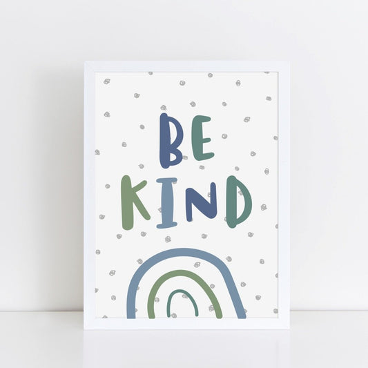 Be Kind (Blues) Art Print by The Little Jones (3 Sizes Available)