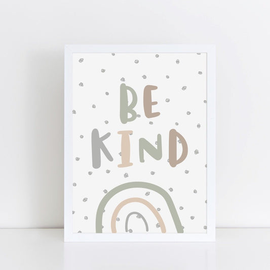 Be Kind (Muted Camo) Art Print by The Little Jones (3 Sizes Available)