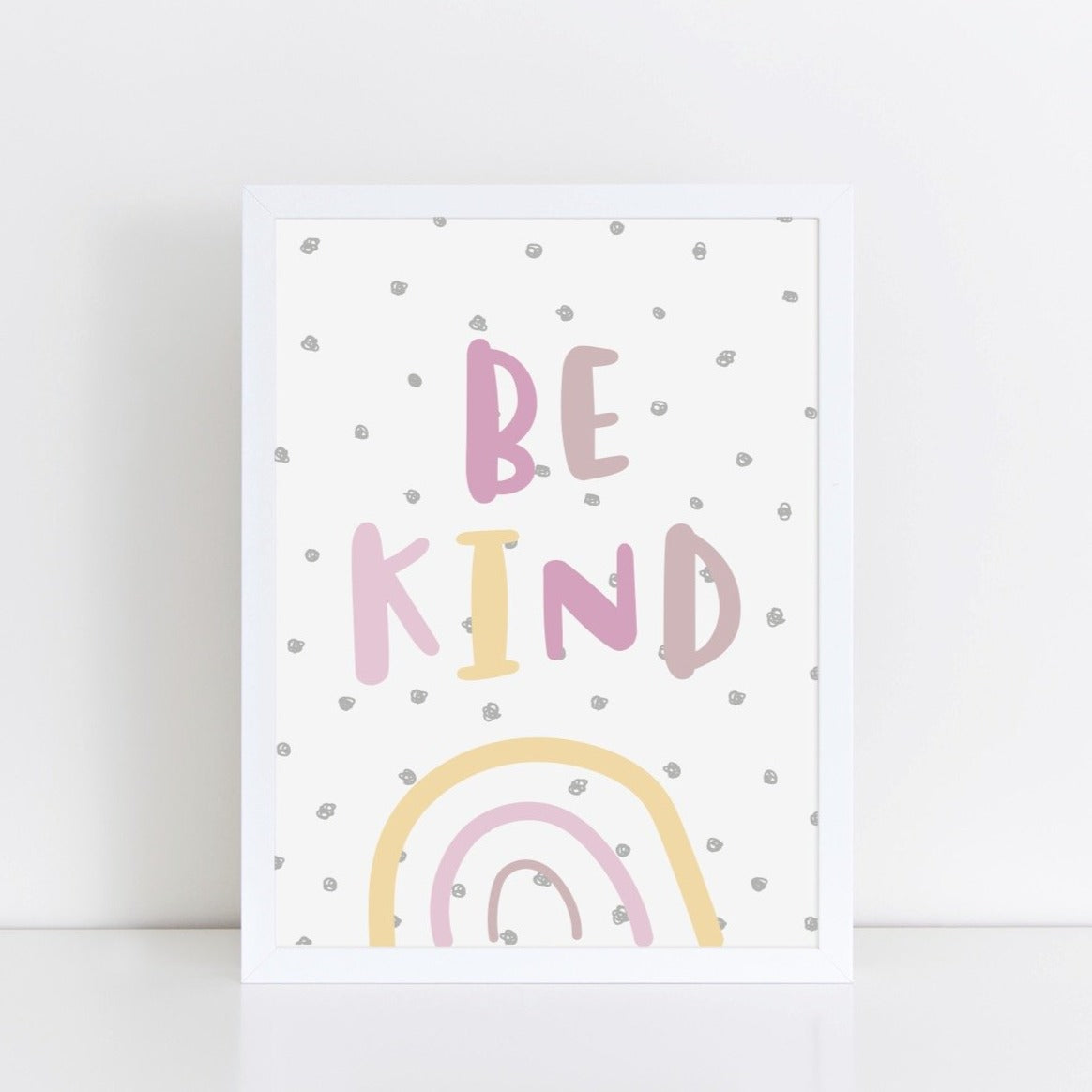 Be Kind (Pinks) Art Print by The Little Jones (3 Sizes Available)