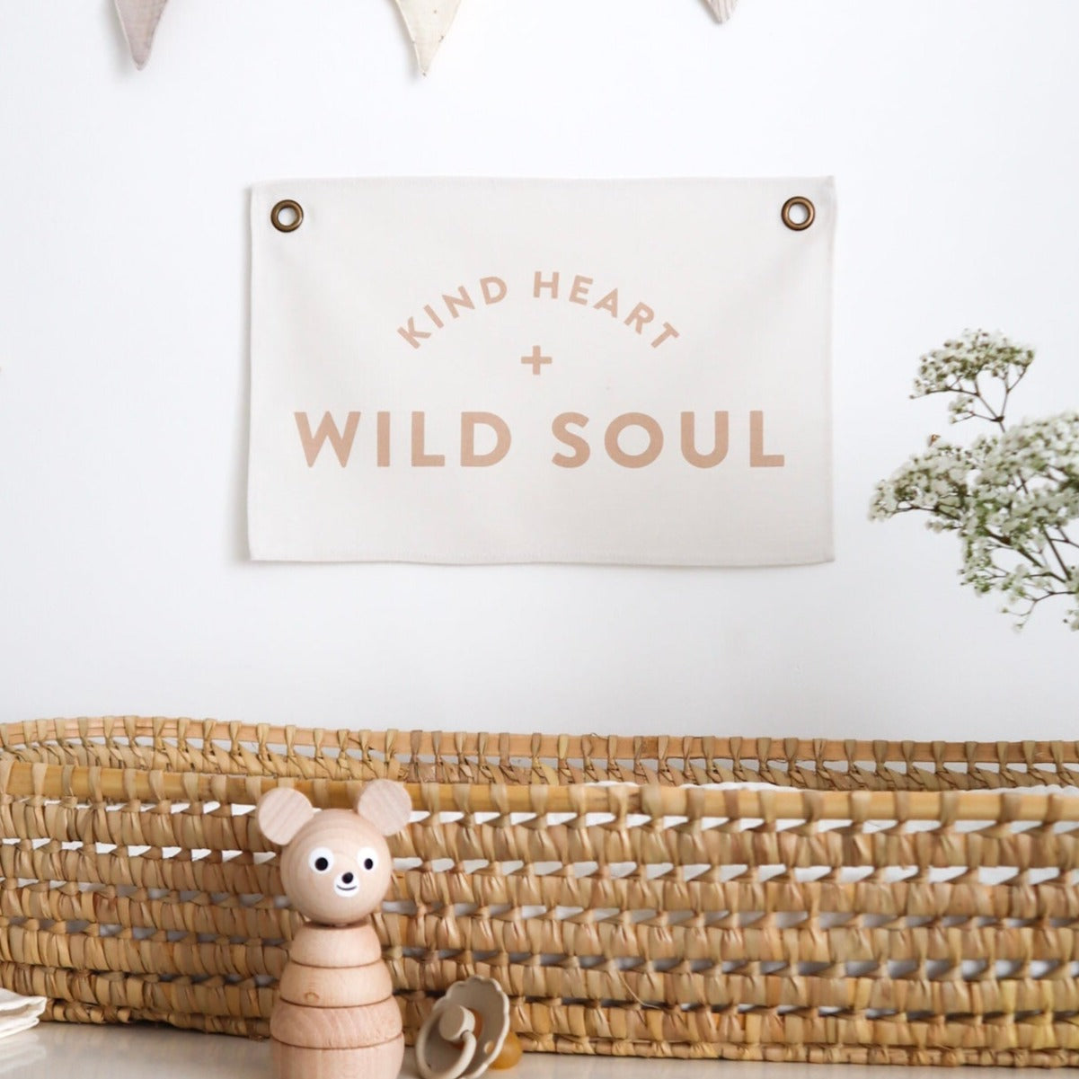 'Kind Heart + Wild Soul' Wall Banner by Leonie & The Leopard