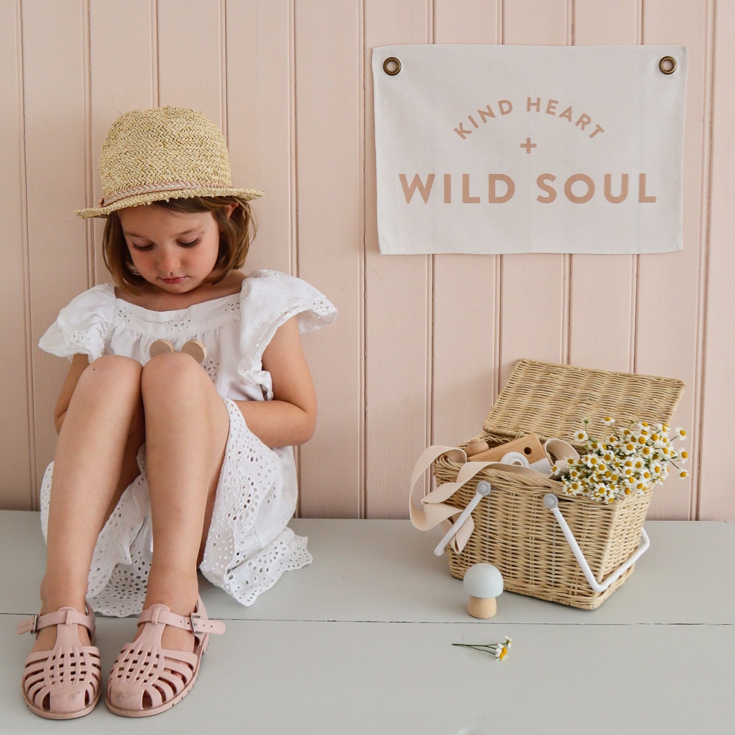 'Kind Heart + Wild Soul' Wall Banner by Leonie & The Leopard