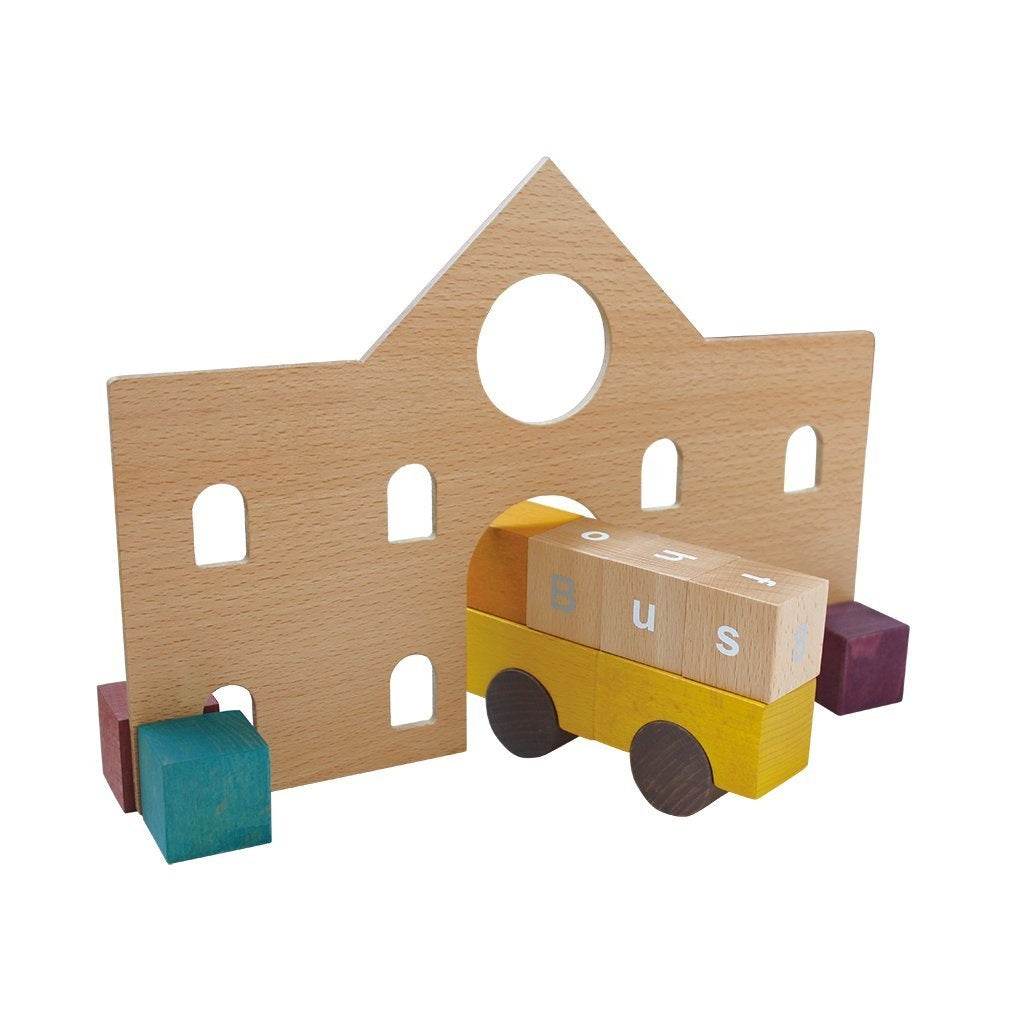 Kiko & GG Tsumiki School Learning Wooden Block Set