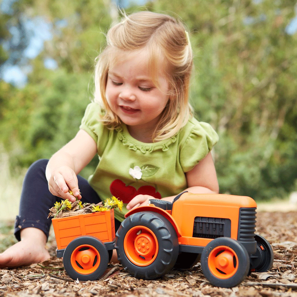 Green Toys Tractor - Orange