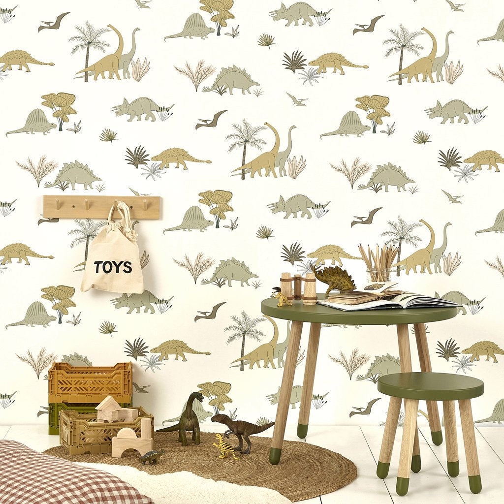 Hibou Home Wallpaper Roll - Dinosaurs
