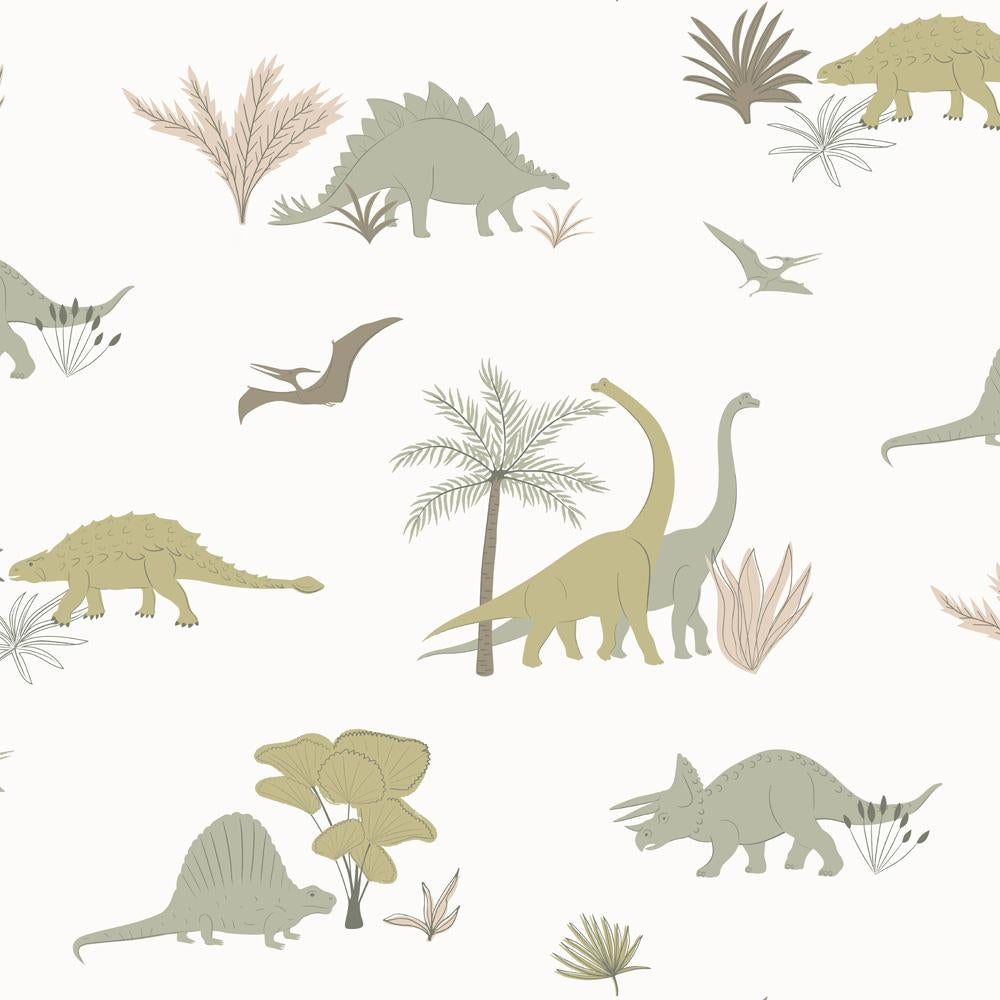 Hibou Home Wallpaper Roll - Dinosaurs