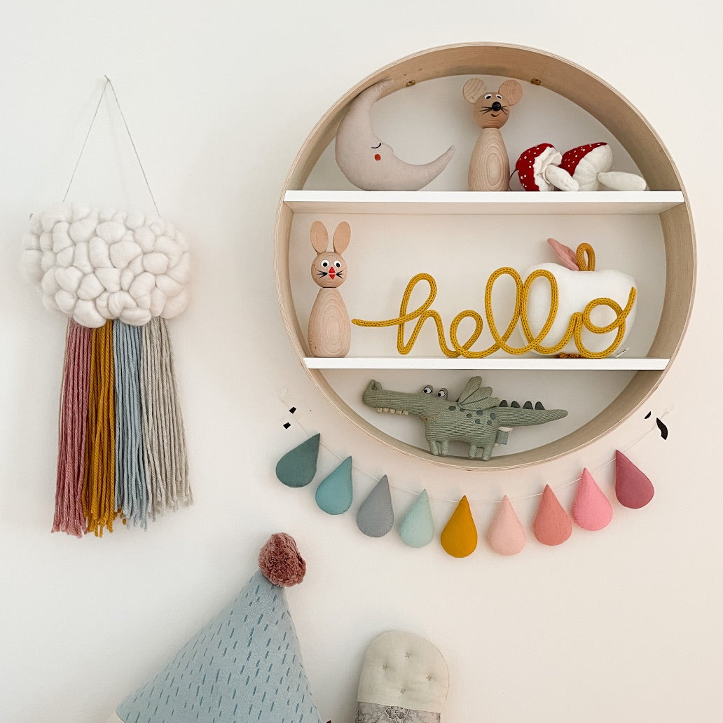 heykiddostudio 'Hello' Word Wall Sign