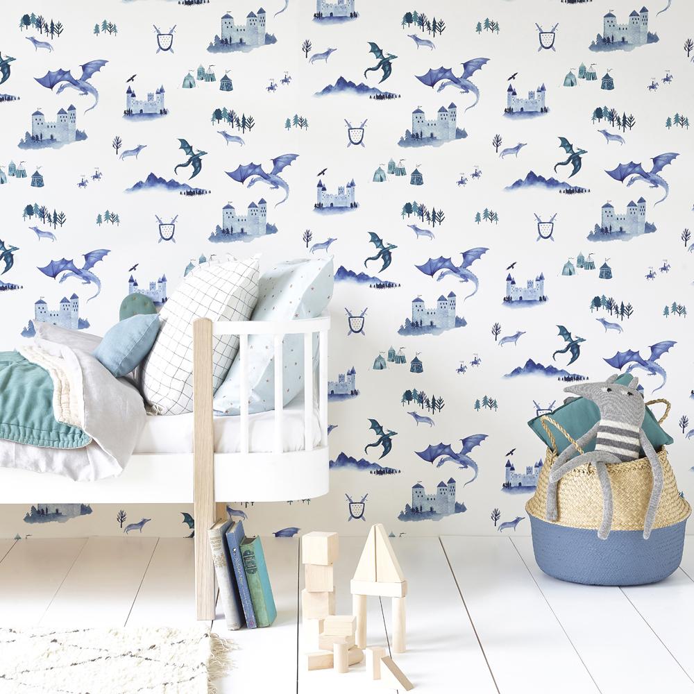 Hibou Home Wallpaper - Castles & Dragons