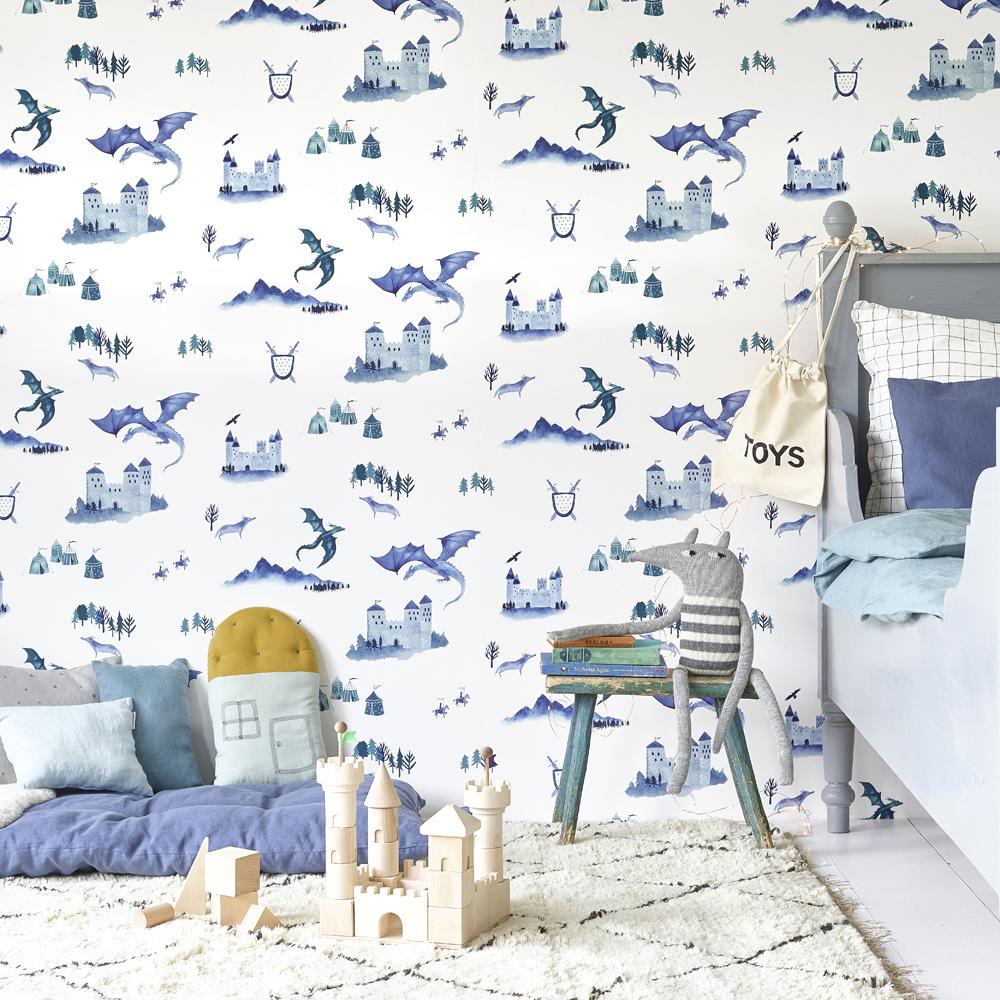 Hibou Home Wallpaper - Castles & Dragons