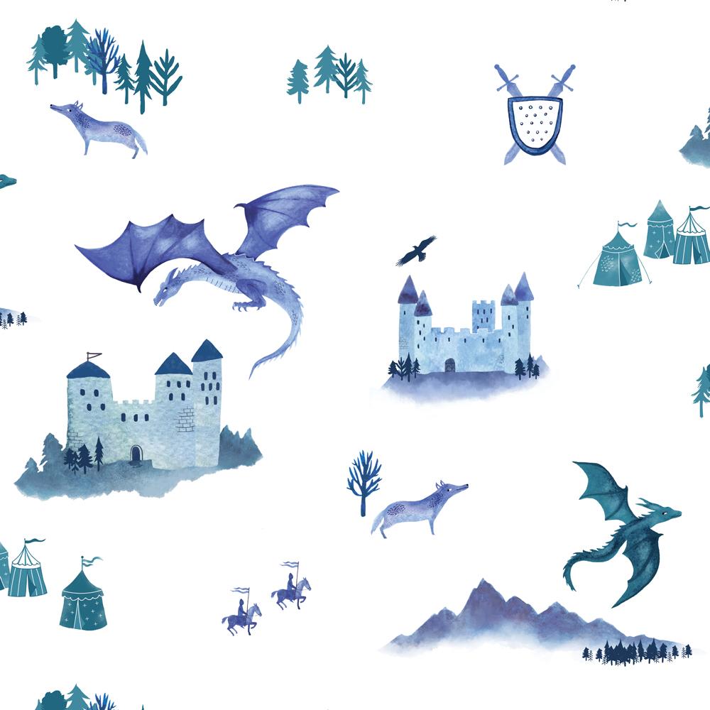 Hibou Home Wallpaper - Castles & Dragons