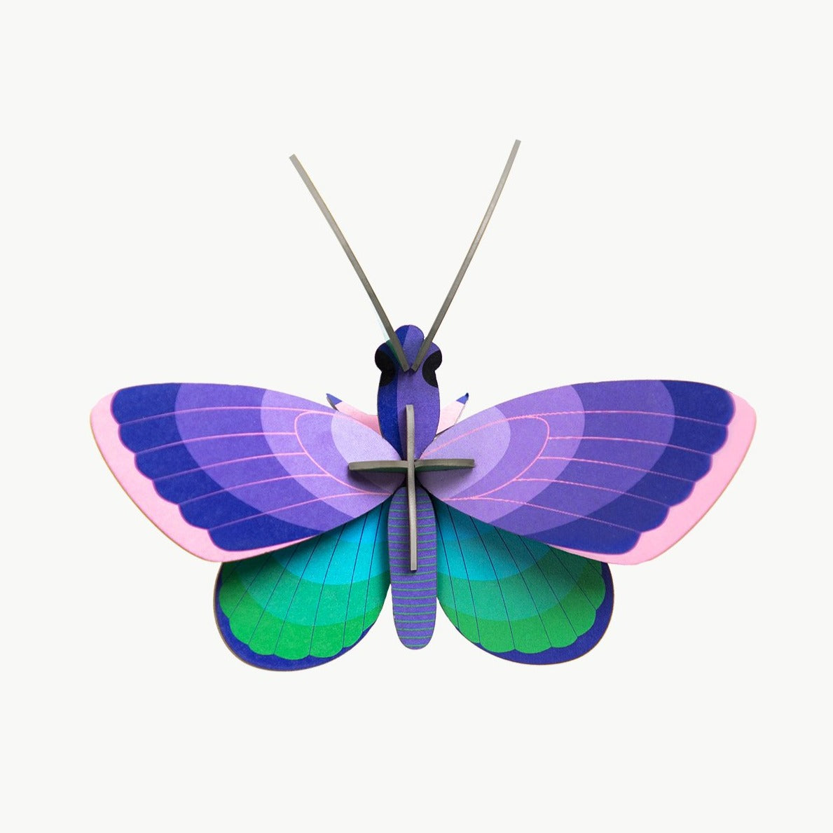 Studio Roof 3D Model Wall Decor - Blue Copper Butterfly
