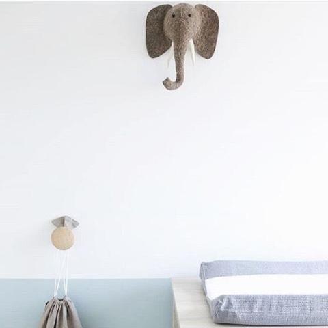 Fiona Walker Elephant Felt Animal Head - Mini