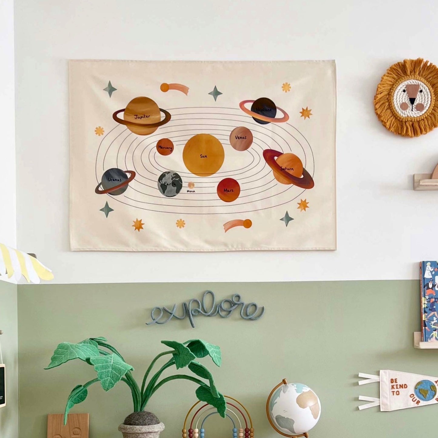 Solar System Wall Hanging - Large - By Kid of the Village