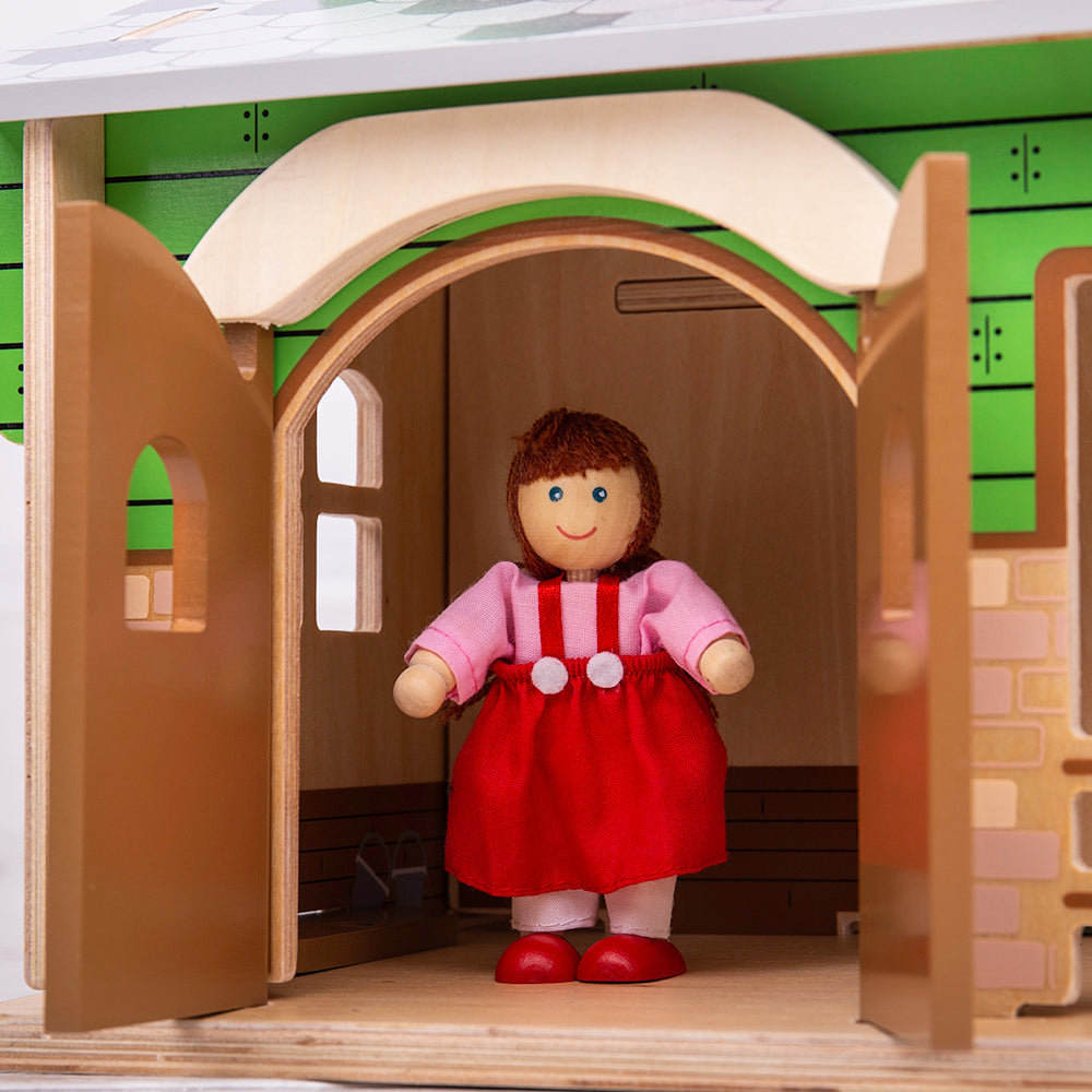 Bigjigs Wooden Cobblestone Farm Toy Playset