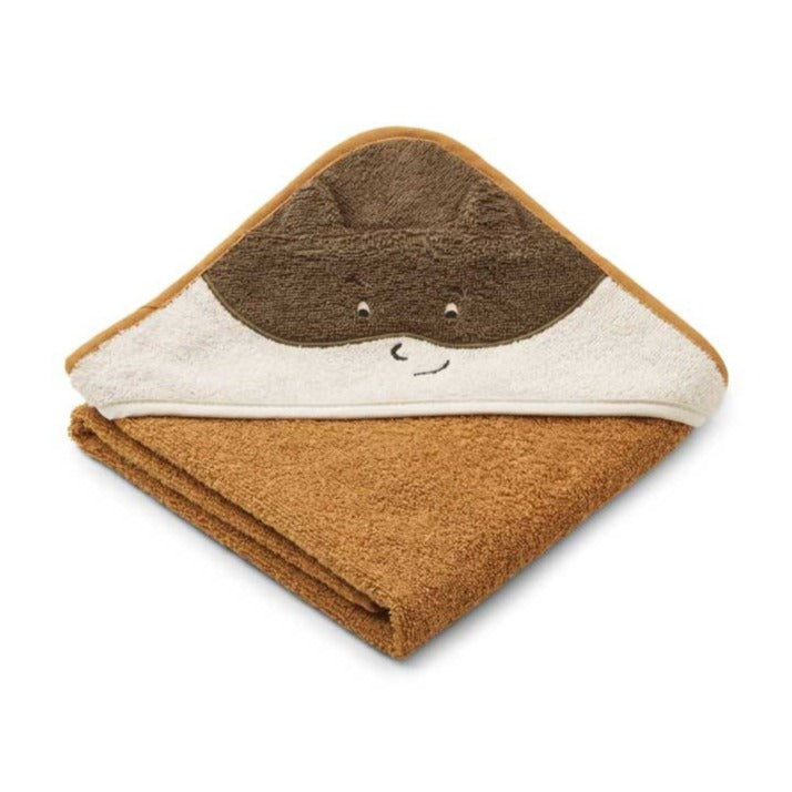 Liewood Organic Albert Hooded Baby Towel - Superhero/Golden Caramel