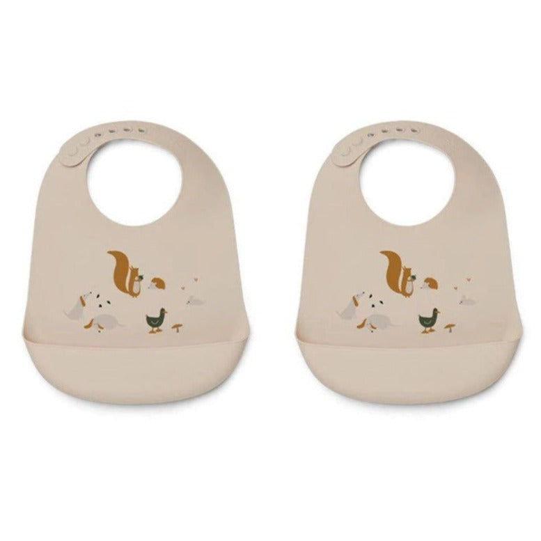 Liewood Tilda Silicone Bib 2-Pack - Friendship Multi Mix