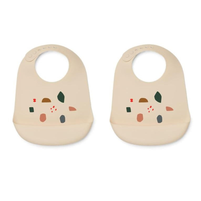 Liewood Tilda Silicone Bib 2-Pack - Geometric Multi Mix