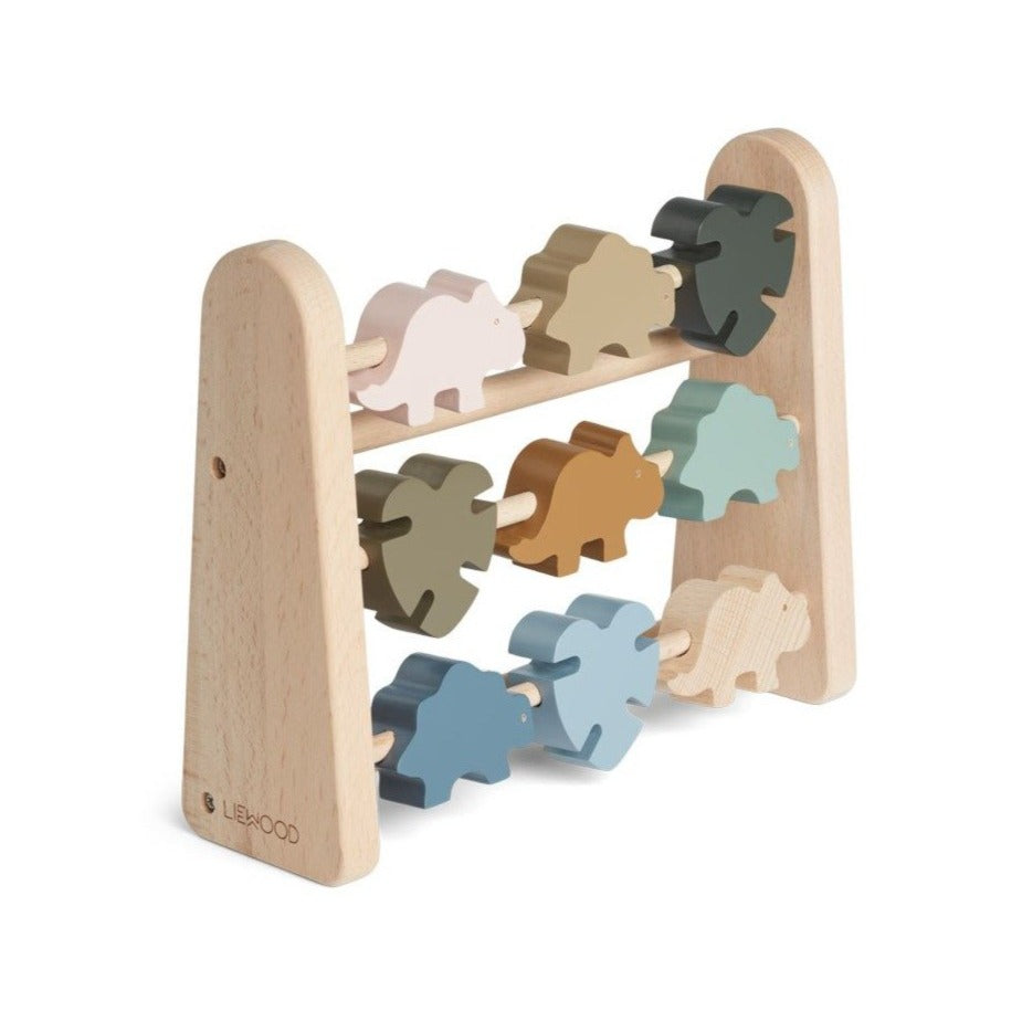 Liewood Astrid Wooden Abacus - Dino Multi Mix
