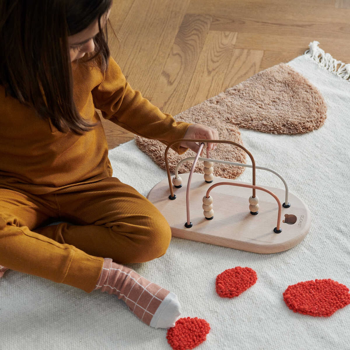 Liewood Bent Tufted Rug - Geometric Multi Mix (2 Sizes Available)