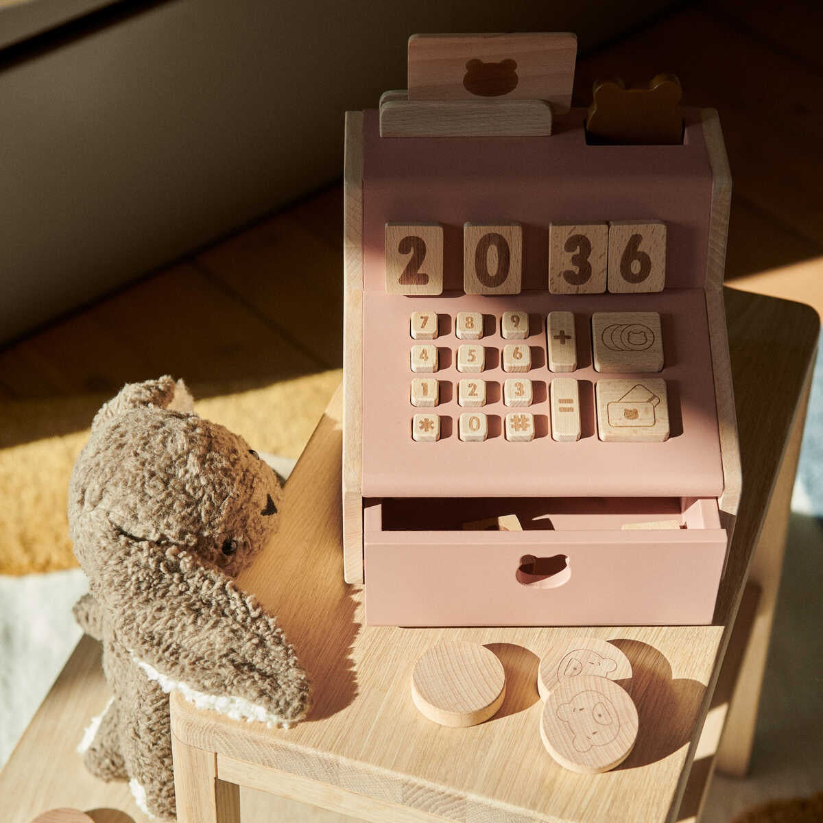 Liewood Buck Wooden Cash Register - Tuscany Rose Multi Mix