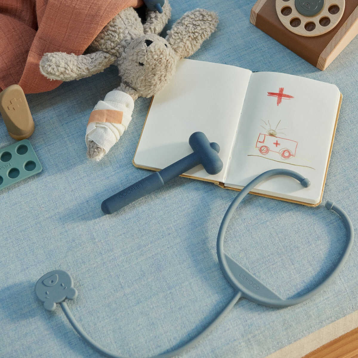 Liewood Lennart Silicone Doctor Set - Blue Multi Mix