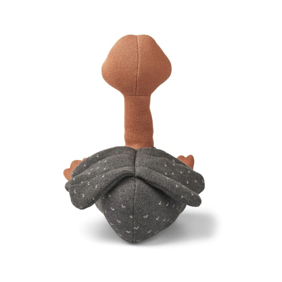 Liewood Charlotte Ostrich Soft Toy - Dark Grey Melange