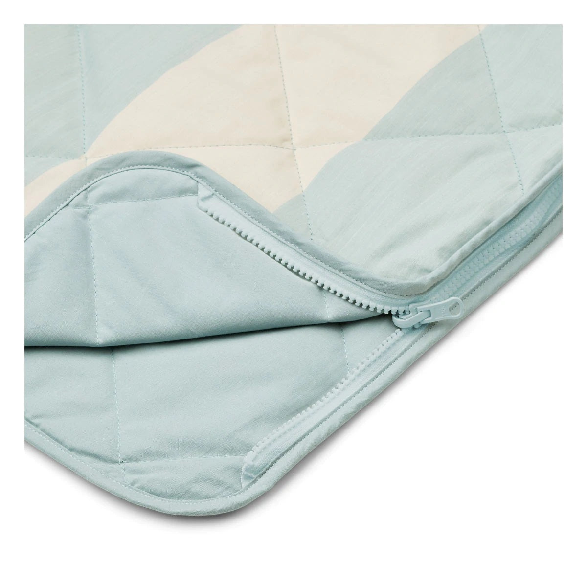 Liewood Aurora Children's Quilted Sleeping Bag - Stripe Sea Blue/Sandy