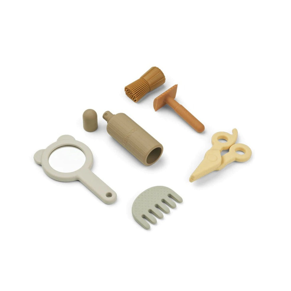 Liewood Freddie Silicone Barber Play Set - Almond Multi Mix